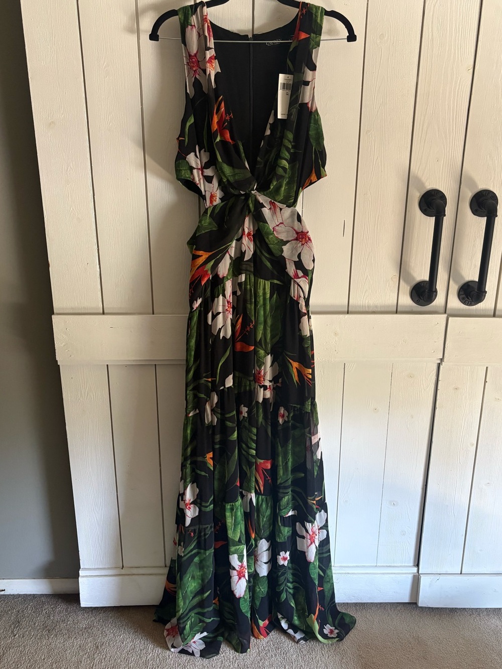 Ralph Lauren Black Floral Tropical Maxi Dress